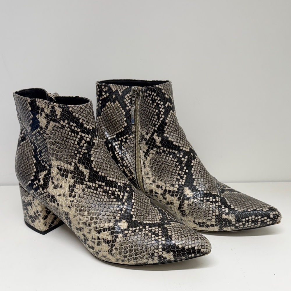 Snakeskin Ankle Boots